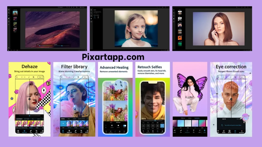 Adobe Photoshop Express tools and features which is picsart alternative.